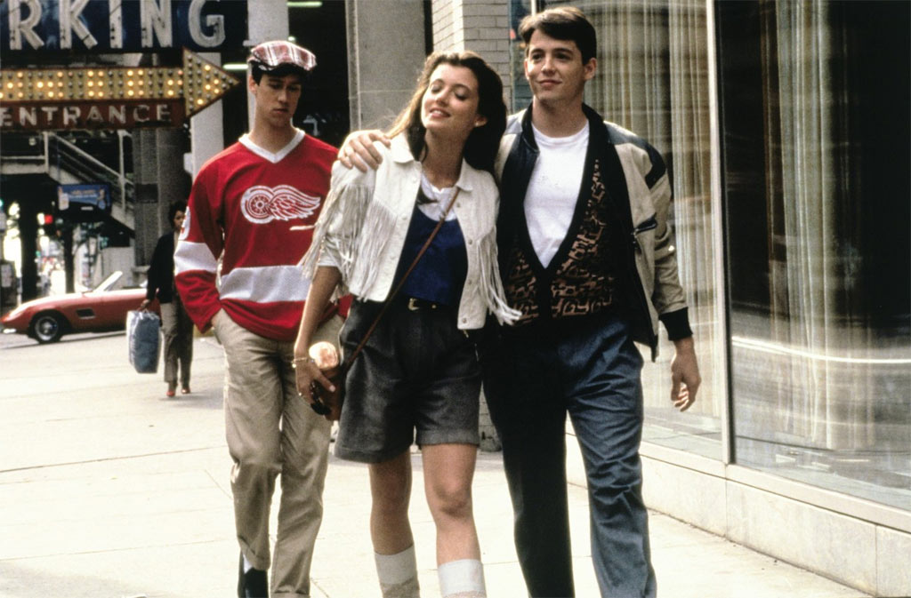 Matthew Broderick, Mia Sara, Alan Ruck dans La Folle journée de Ferris Bueller